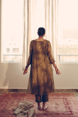 Olive Phool Kurta Set