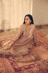 Grey Phool Kurta Set