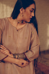 Grey Phool Kurta Set