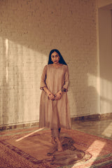 Grey Phool Kurta Set