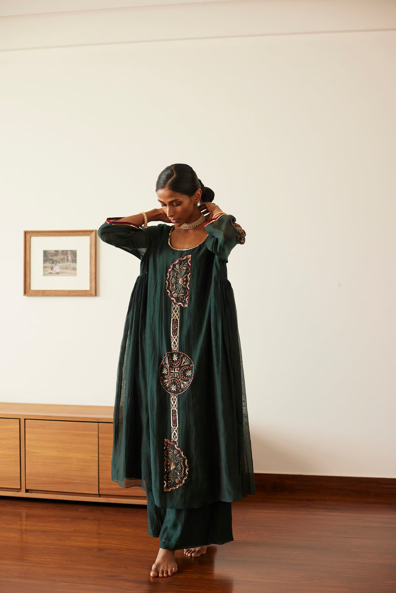 Green Shashi Kurta Set