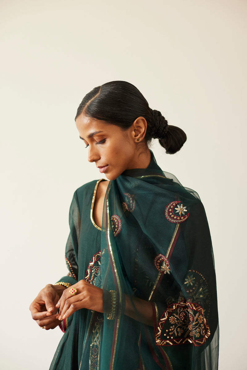 Green Shashi Stole