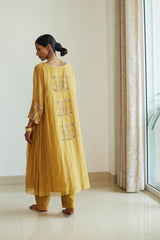 Yellow Akaari Kurta Set