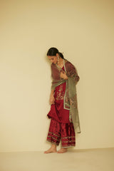 Red Arya Kurta Set