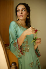 Blue Aarohi Kaftan set
