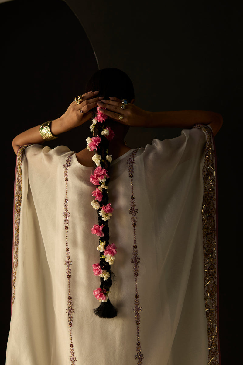 White Rana Kaftan set