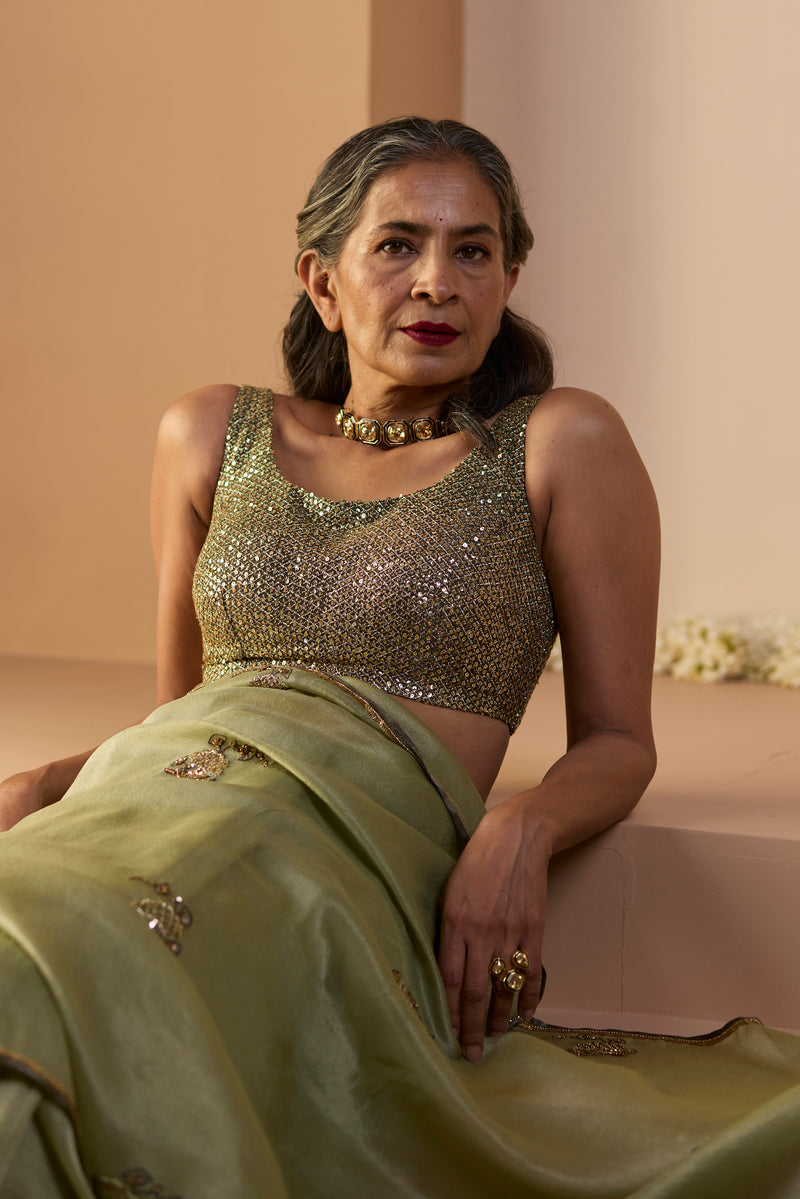 Green Iqra Saree