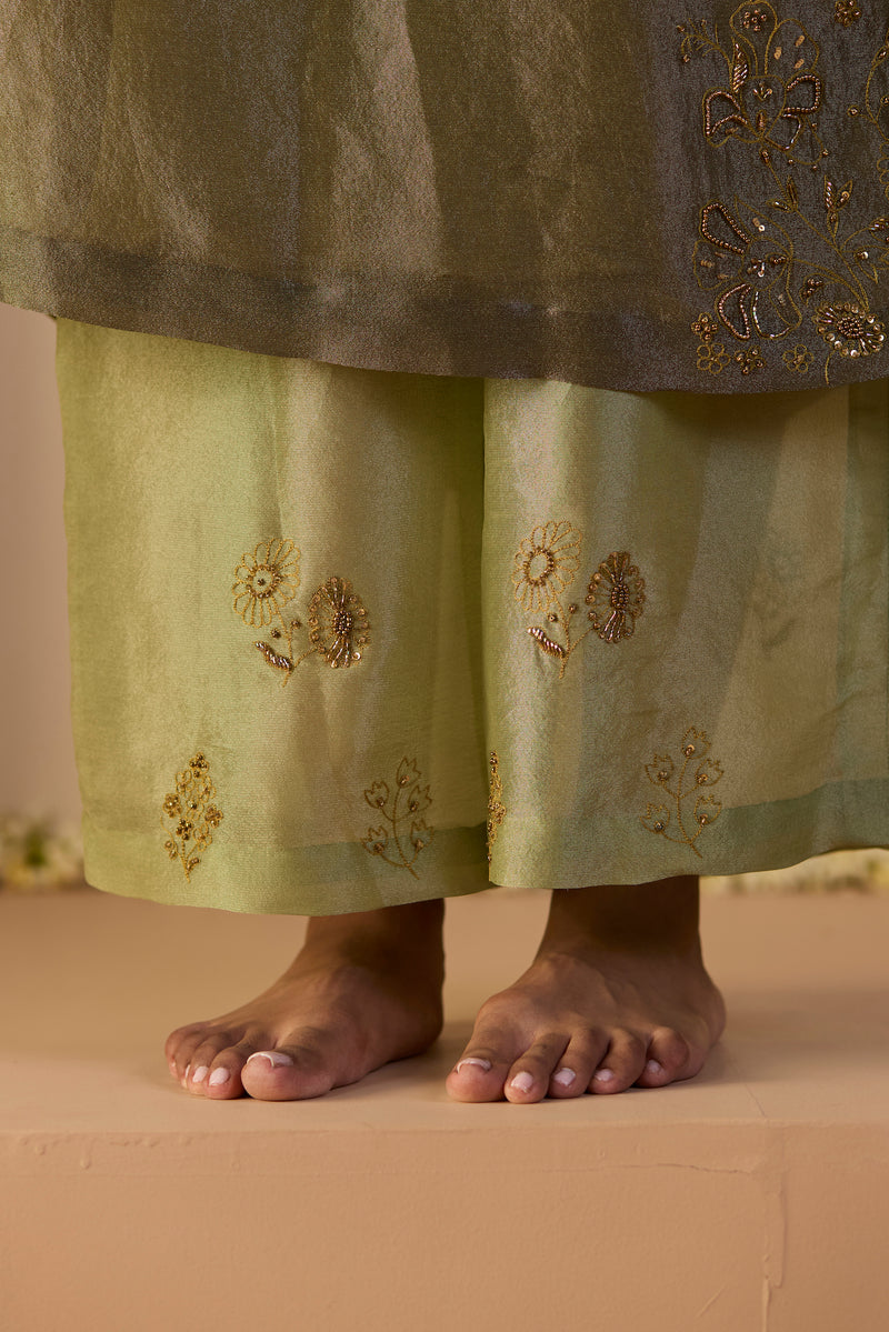 Green Zehra Kaftan set