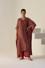 Rust Rana Kaftan set