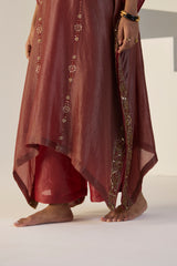 Rust Rana Kaftan set