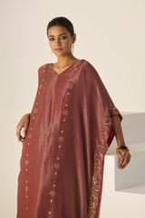 Rust Rana Kaftan set