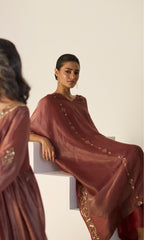 Rust Rana Kaftan set