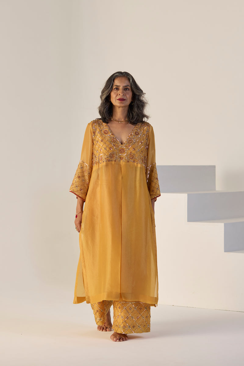 Yellow Badla Suit