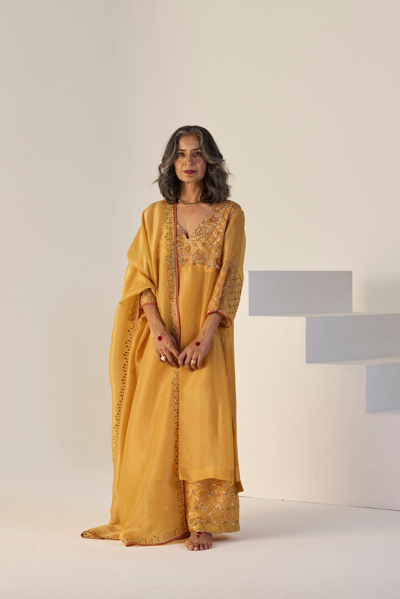 Yellow Badla Suit