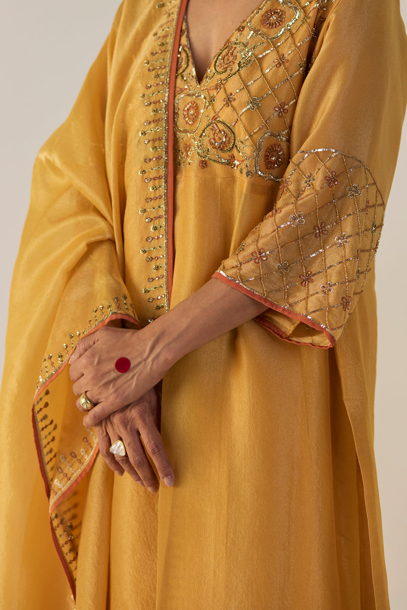 Yellow Badla Suit