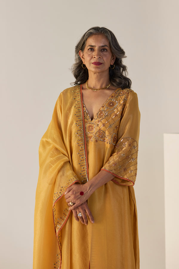 Yellow Badla Suit