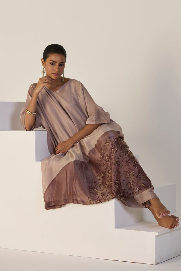 Purple Zehra Kaftan set