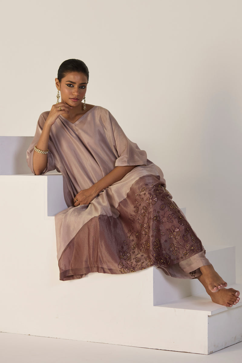 Purple Zehra Kaftan set
