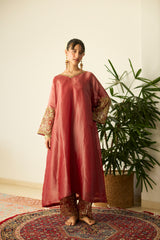Red Rubaab Kaftan set