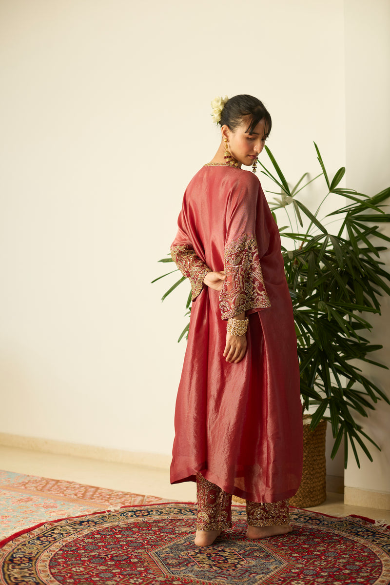 Red Rubaab Kaftan set