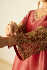 Red Rubaab Kaftan set