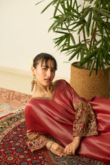 Red Rubaab Kaftan set