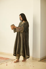 Grey Rubaab Kaftan set