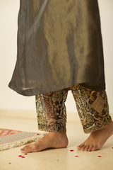 Grey Rubaab Kaftan set