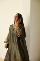 Grey Rubaab Kaftan set