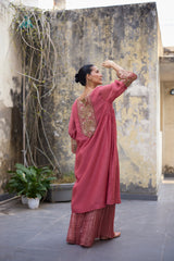 Pink Mehrab kurta set