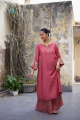 Pink Mehrab kurta set