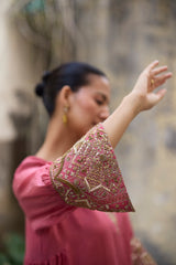 Pink Mehrab kurta set