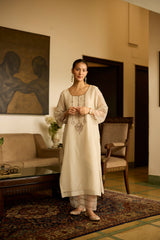 White Phulwari suit