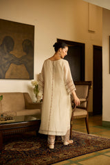White Phulwari suit