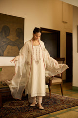 White Phulwari suit