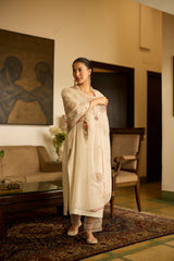 White Phulwari suit
