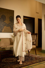 White Phulwari suit