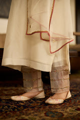White Phulwari suit