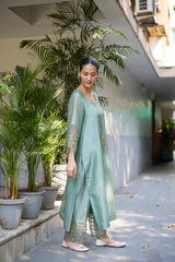 Teal Phulwari suit