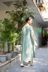 Teal Phulwari suit