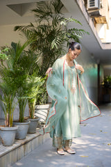 Teal Phulwari suit