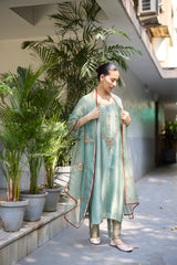 Teal Phulwari suit