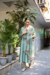 Teal Phulwari suit