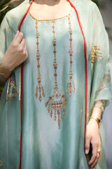 Teal Phulwari suit