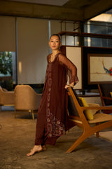 Brown Rawani set