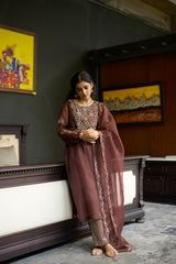Brown Sukhali suit