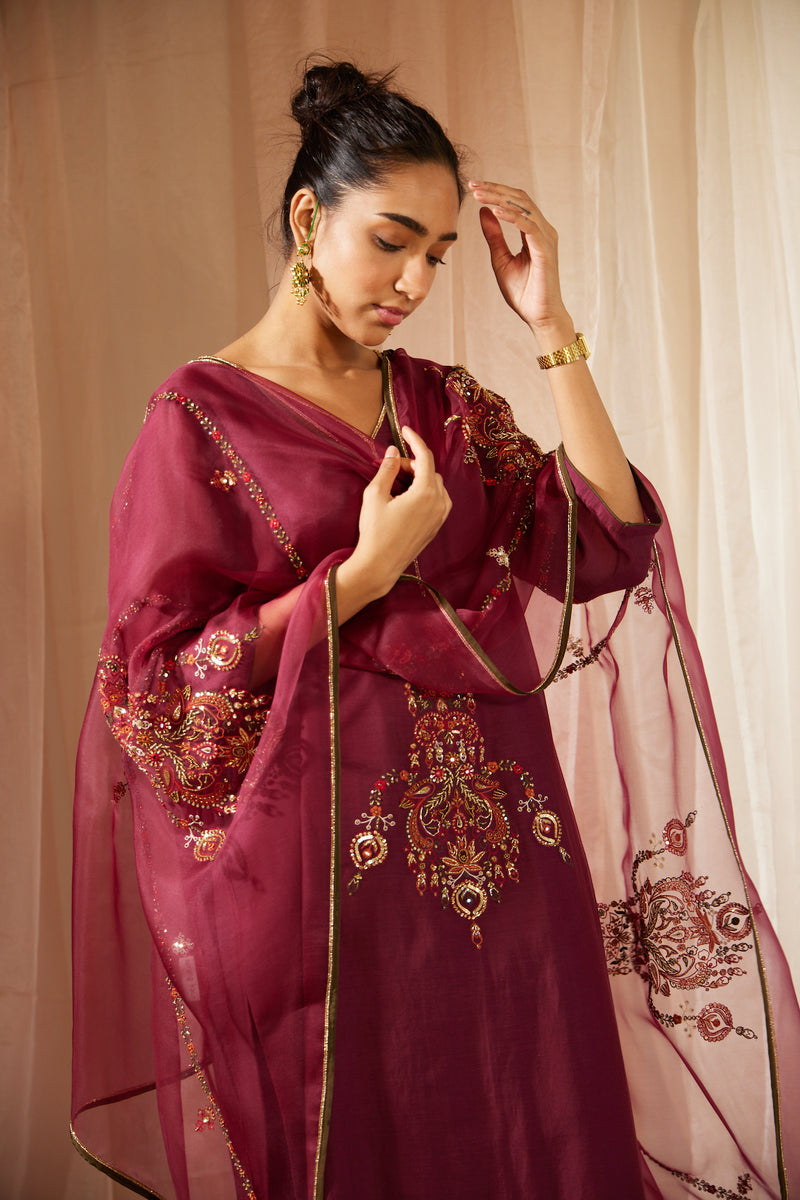 Purple Dhuleti Stole