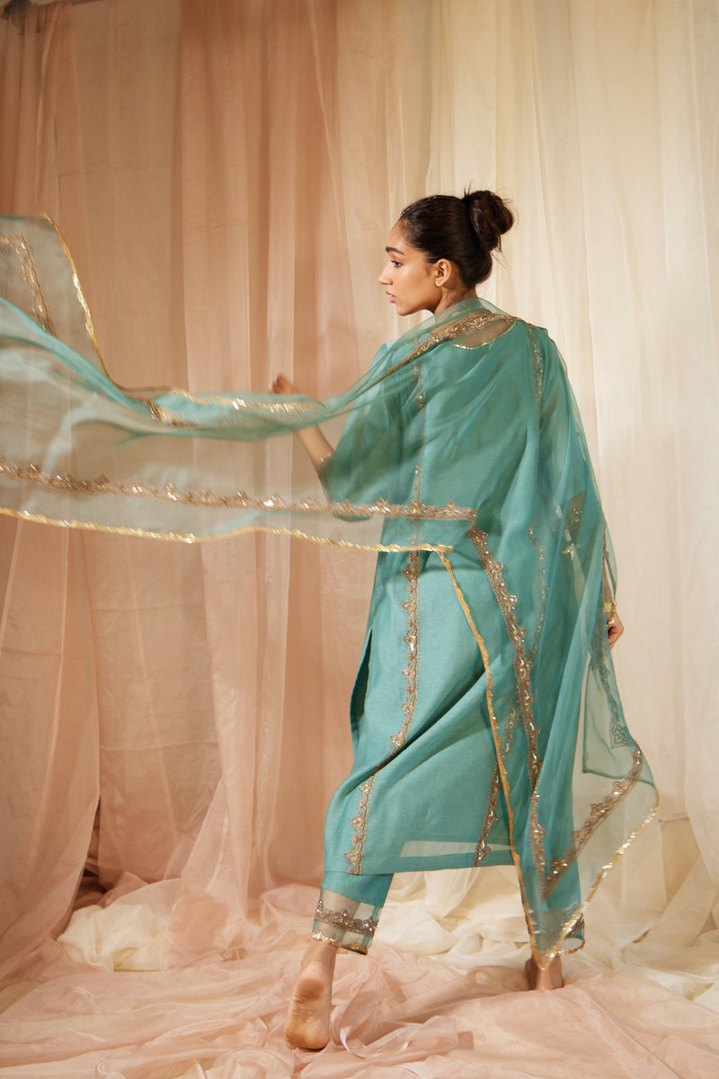 Blue Abir Stole