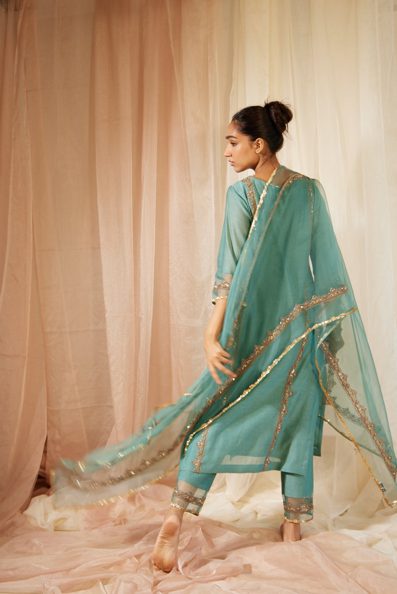 Blue Abir Stole