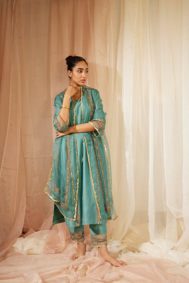 Blue Abir Stole
